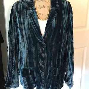 Chico’s Velvet Teal Blazer.